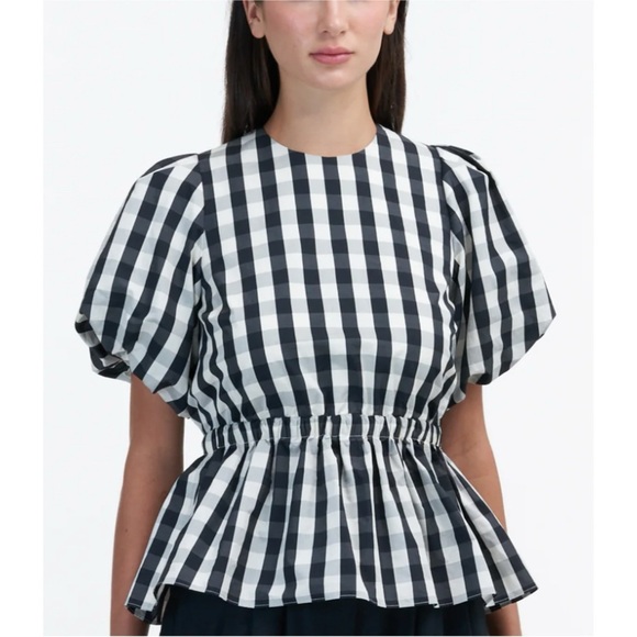 Tanya Taylor - Chelsey Top in Black and White size small - Picture 2 of 3